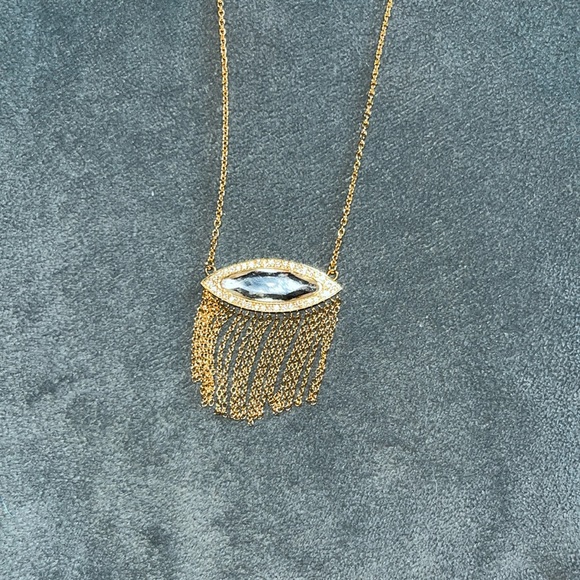 Rebecca Minkoff Jewelry - REBECCA MINKOFF gold Crystal eyelash necklace! NWOT